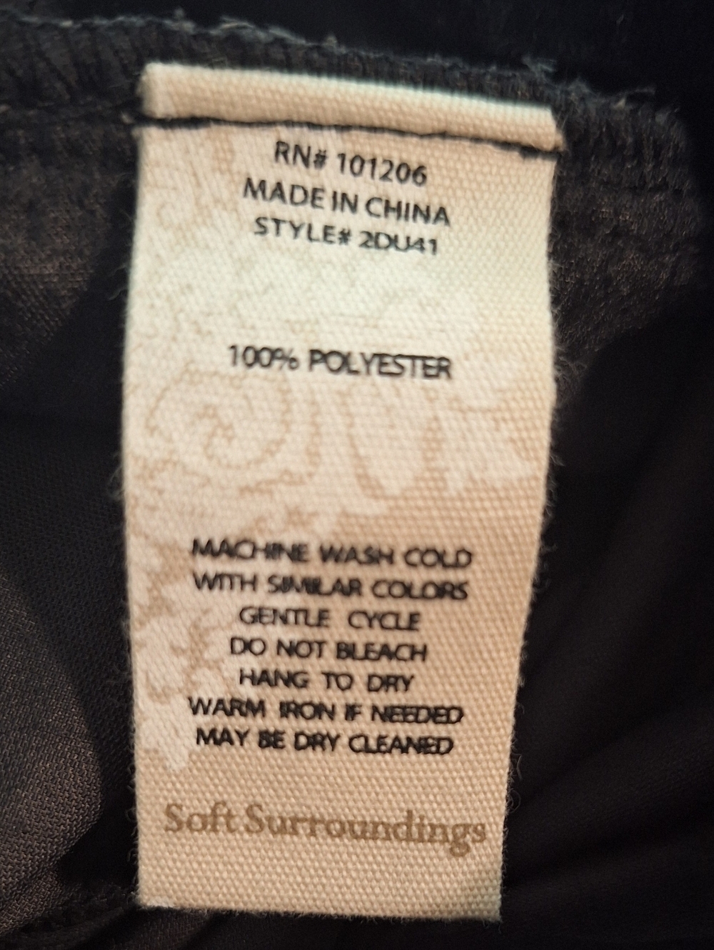 Soft Surroundings Black Crushed Velvet Wide Leg Pants Medium NWT *Q - Picture 7 of 9